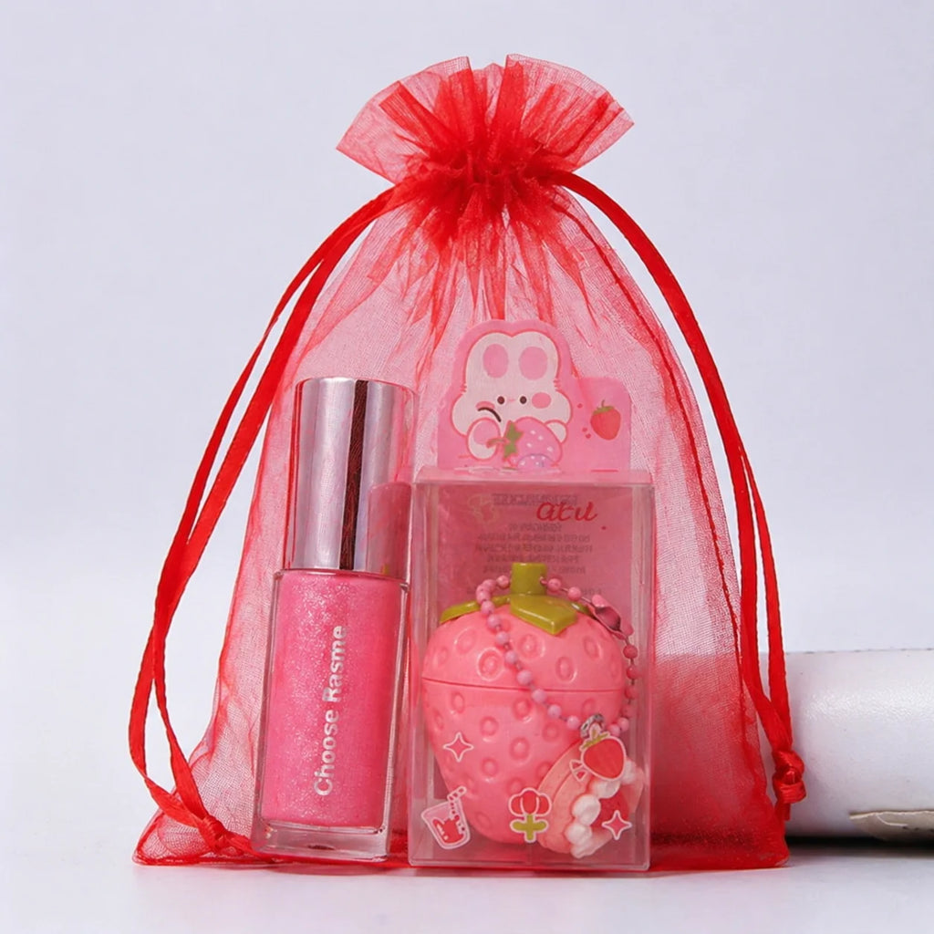 4-Color Random Shiping 1 Strawberry Lip Gloss Lipstick Moisturizing Winter Antifreeze Anti Crack Moisturizing Lasting Lip Balm