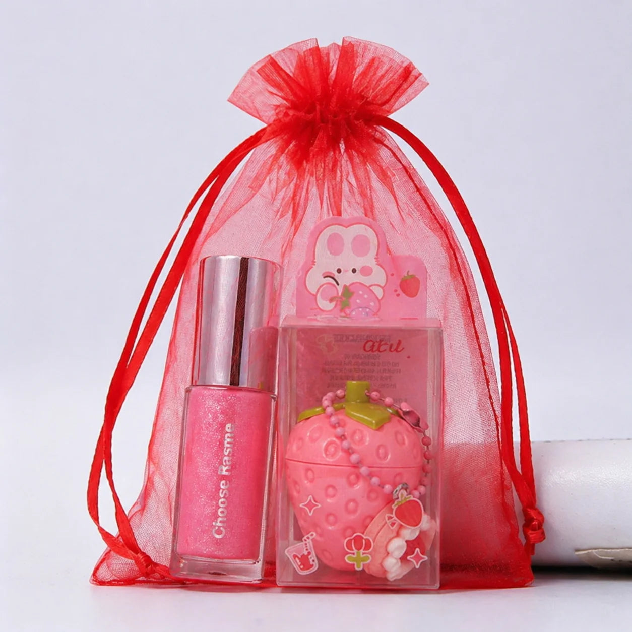4-Color Random Shiping 1 Strawberry Lip Gloss Lipstick Moisturizing Winter Antifreeze Anti Crack Moisturizing Lasting Lip Balm