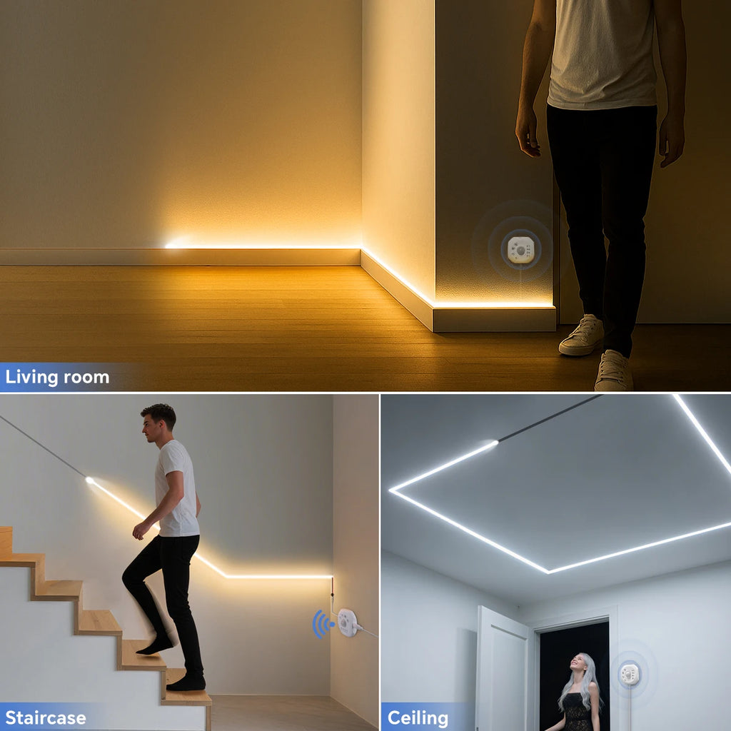 24V LED Strip Motion Sensor Lamp WS2811 Horse Race Chasing LED Light Strip Flowing Water Lighting Tape Room Decor 5M 10M