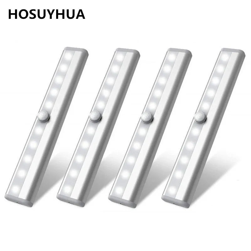 Hot Motion Sensor Portable Night Light LED Cabinet Lights USB Charging/Dry Cell Induction Lamp For Bedroom Living Room Corridor.