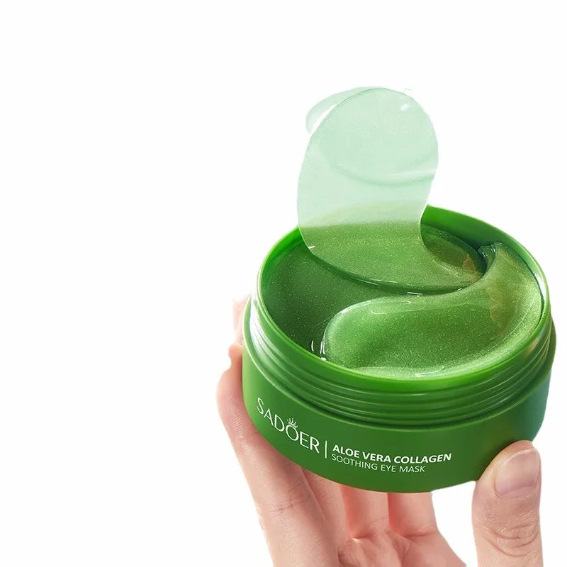 60 Pieces of Aloe Vera Collagen Eye Mask Moisturizing  Firming , Bright and Transparent Eye Mask Patches, Suitable for All Skin