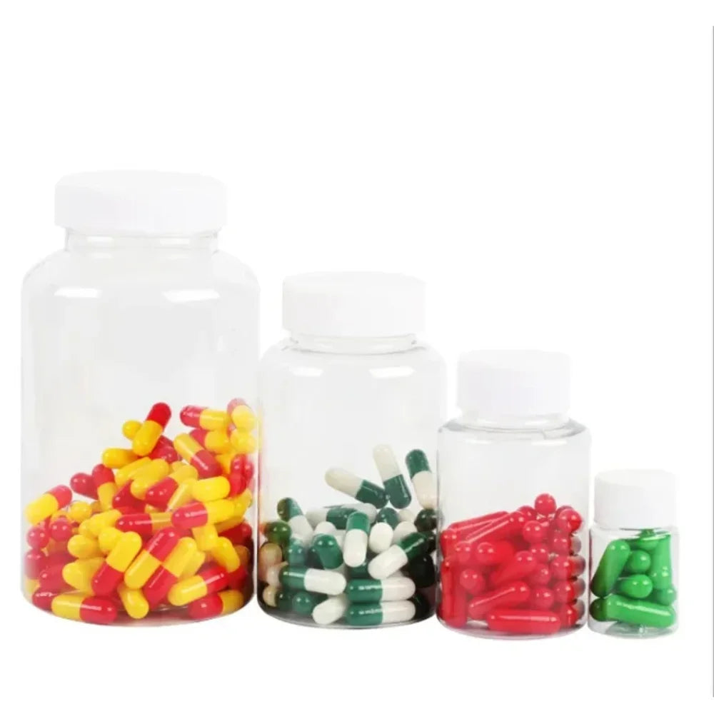 10PCS Portable Refillable Plastic Bottles 30/50/100ml Clear Travel Containers with Screw Lid for Lotion, Cosmetics