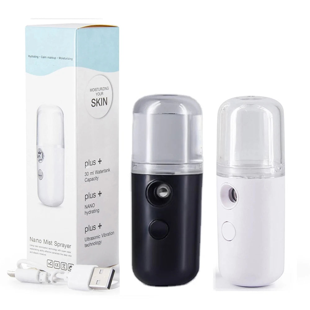 Nano Facial Mister Sprayer Portable Face Nano Mister for Eyelash USB Handy Skin Care Machine for Face Hydrating, Daily Makeup