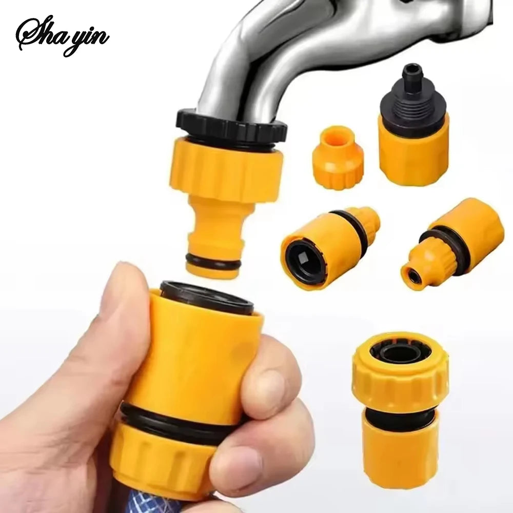 3/4 & 1/2 Inch Graden Hose Water Tap Threaded Connector Faucet Adapter 2pcs Hose Faucet Quick Connector For Garden Irrigation