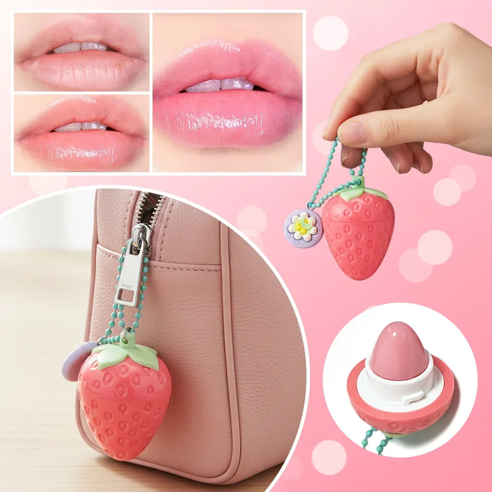 4-Color Random Shiping 1 Strawberry Lip Gloss Lipstick Moisturizing Winter Antifreeze Anti Crack Moisturizing Lasting Lip Balm