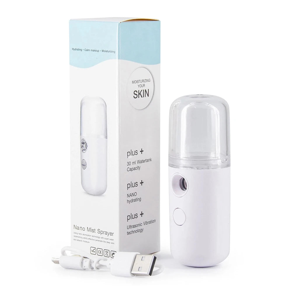 Nano Facial Mister Sprayer Portable Face Nano Mister for Eyelash USB Handy Skin Care Machine for Face Hydrating, Daily Makeup