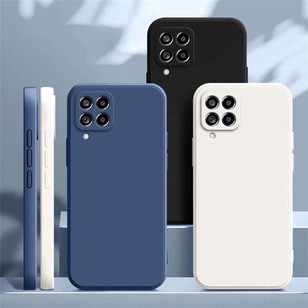 Funda Original Phone Case for Samsung A12 A22 A32 A42 A52 A72 A73 A13 A23 A33 A53 A14 A24 A34 A54 5G Matte Silicone Cover Cases