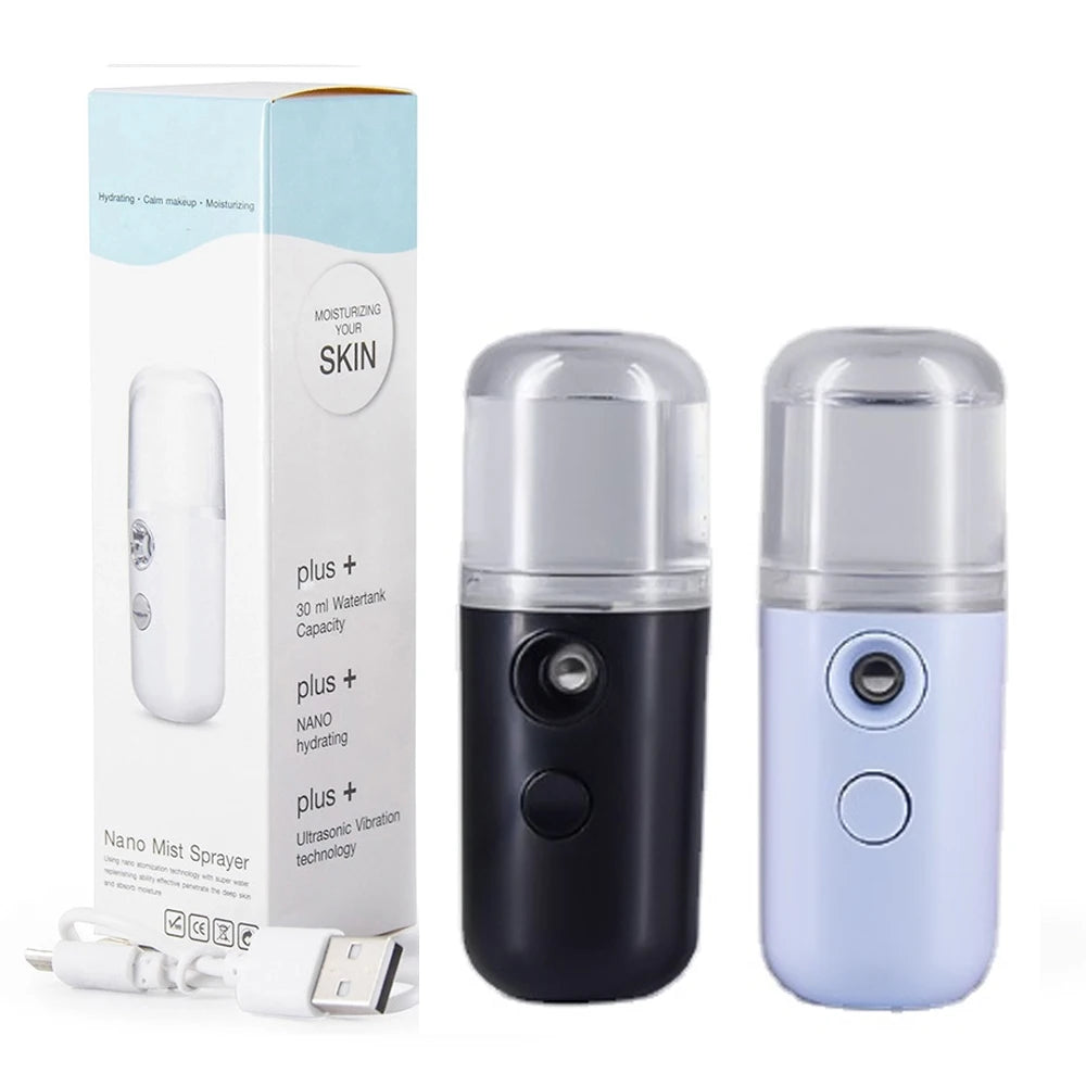 Nano Facial Mister Sprayer Portable Face Nano Mister for Eyelash USB Handy Skin Care Machine for Face Hydrating, Daily Makeup