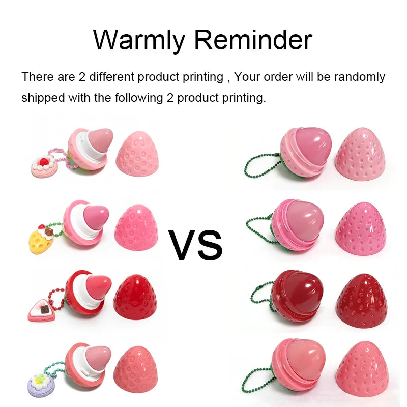 4-Color Random Shiping 1 Strawberry Lip Gloss Lipstick Moisturizing Winter Antifreeze Anti Crack Moisturizing Lasting Lip Balm