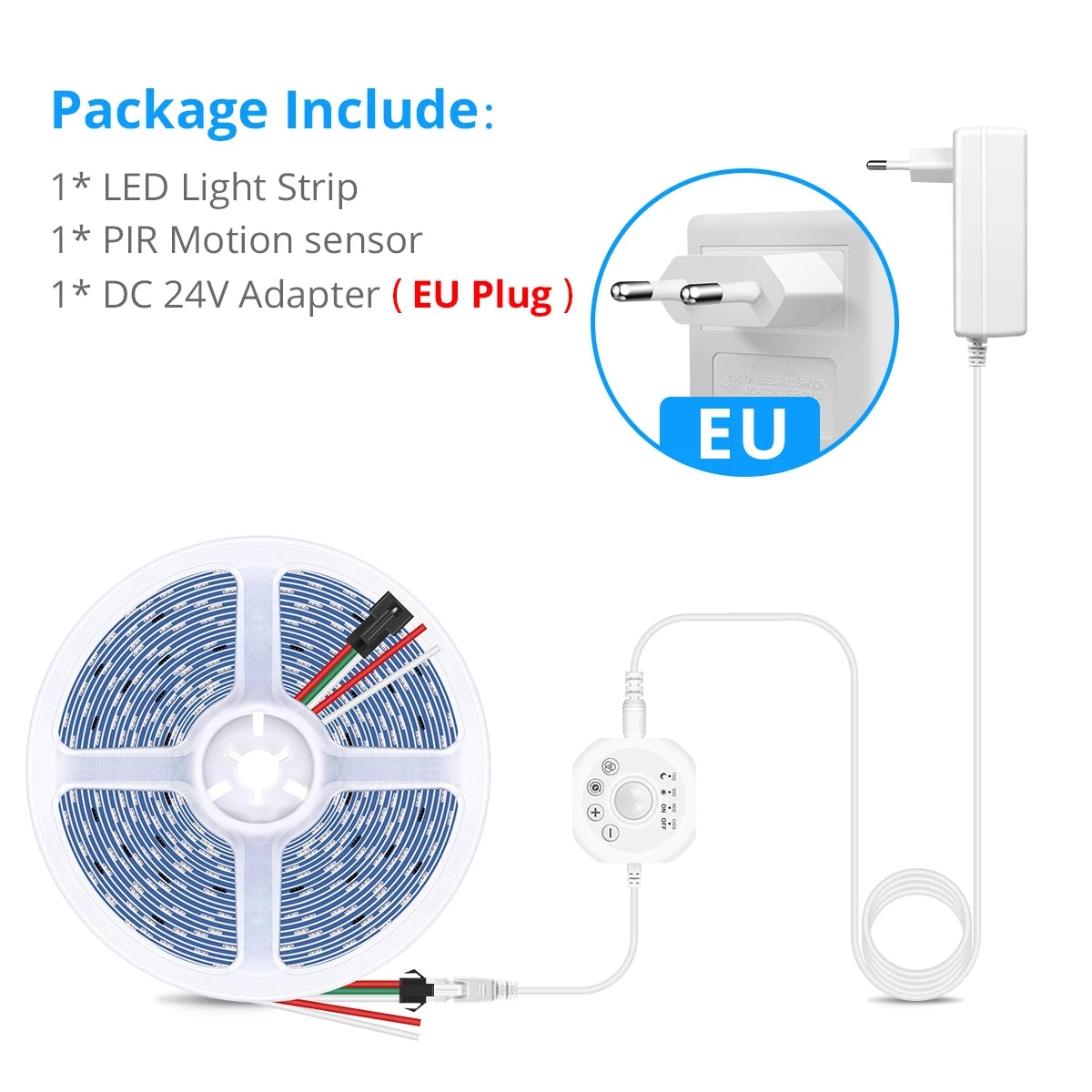 24V LED Strip Motion Sensor Lamp WS2811 Horse Race Chasing LED Light Strip Flowing Water Lighting Tape Room Decor 5M 10M