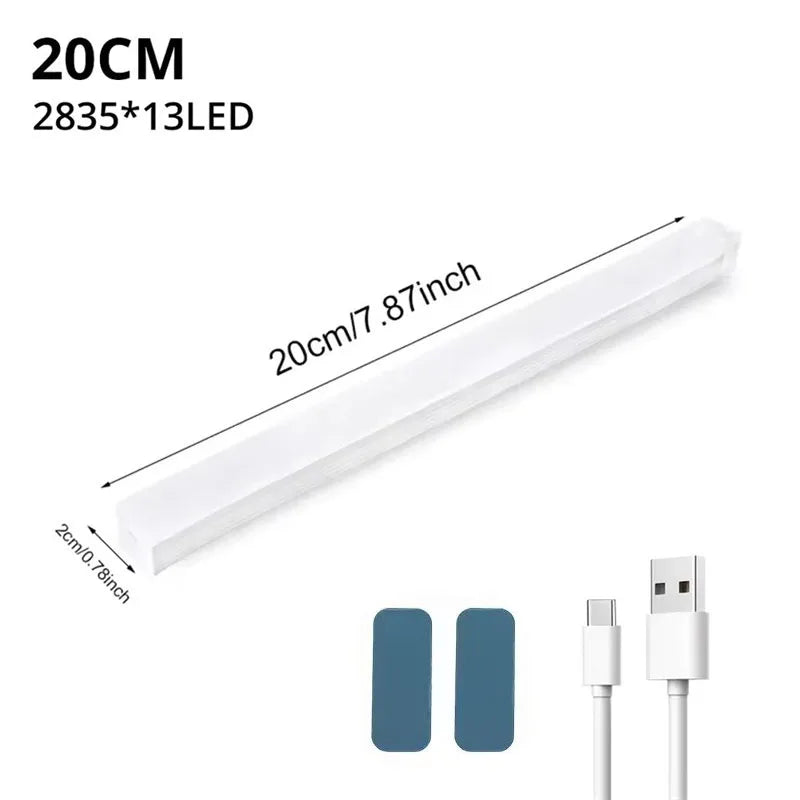 Motion Sensor Lamp Night Light Wireless LED USB Rechargeable Lamp Cabinet Light For Kitchen Bedroom Wardrobe Staircase Lighting