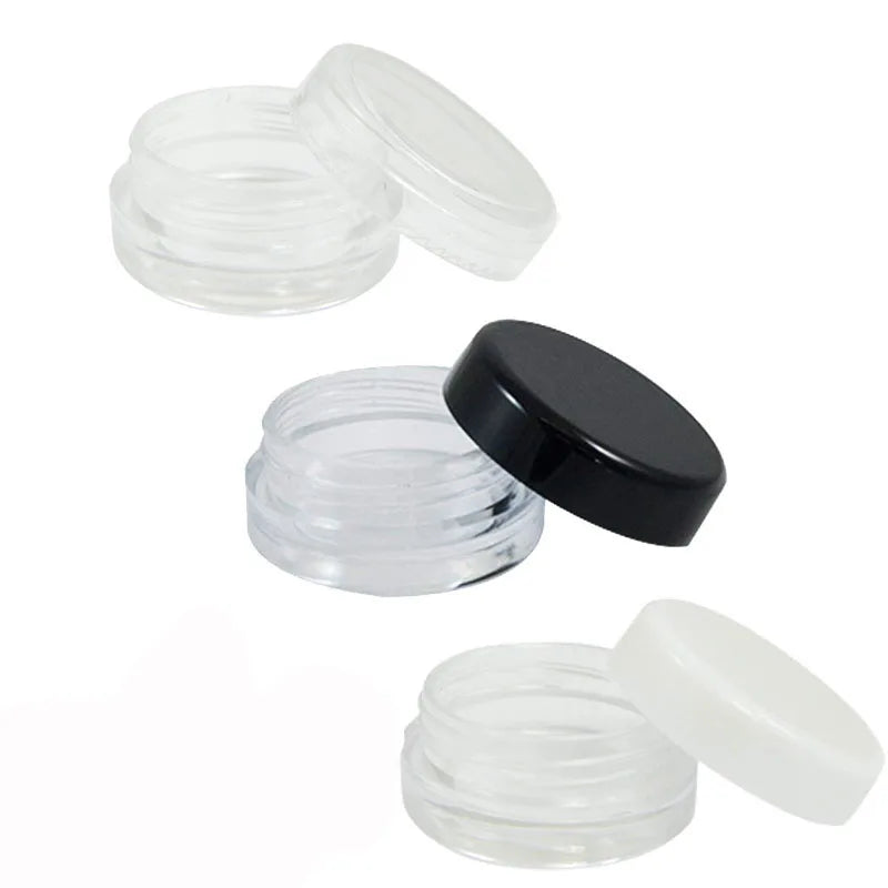 10Pcs 2g 3g 5g 10g 15g 20g 30g Plastic Cosmetics Makeup Box Nail Art Storage Pot Container Clear Sample Lotion Jar