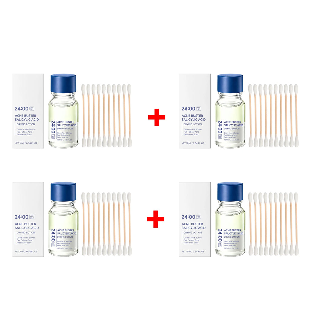 Salicylic Acid Drying Lotion Face Serum with Cotton Swab– Reduce Pimples & Breakouts Fade Acne Scars Minimize Pores Skin Renewal