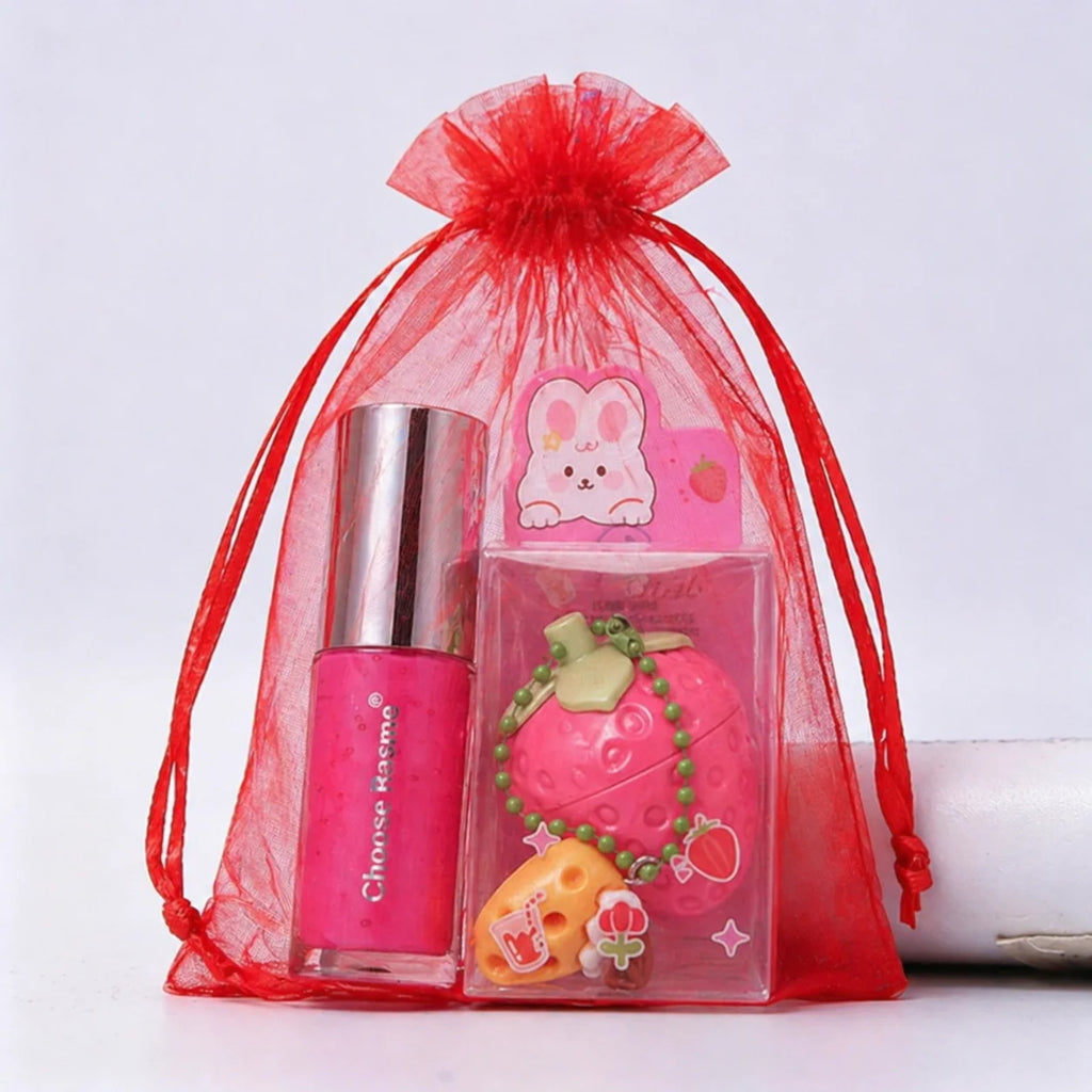 4-Color Random Shiping 1 Strawberry Lip Gloss Lipstick Moisturizing Winter Antifreeze Anti Crack Moisturizing Lasting Lip Balm