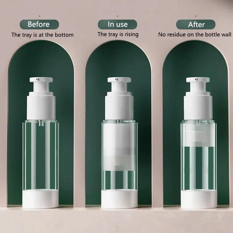 15/30/50/80/100ml Vacuum Sub Bottle Travel Cosmetics Small Empty Bottle Lotion Shower Gel Shampoo Travel Portable Spray Bottle