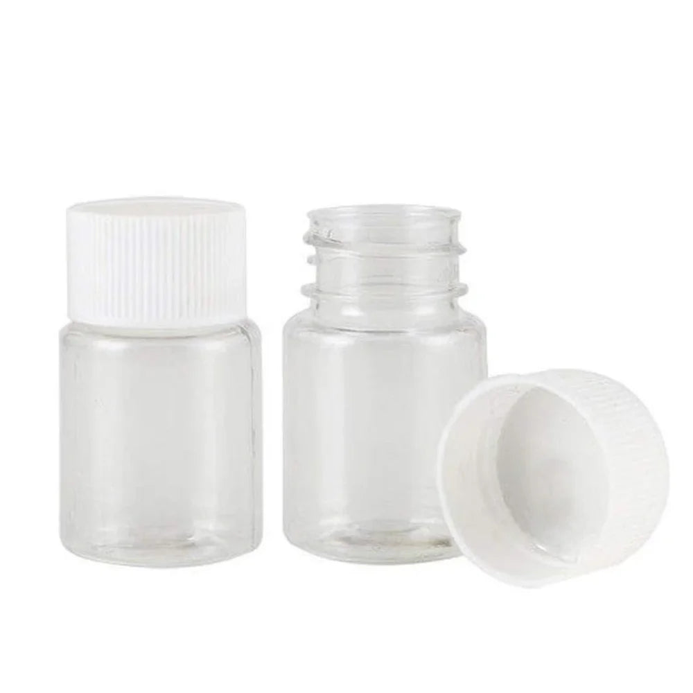 10PCS Portable Refillable Plastic Bottles 30/50/100ml Clear Travel Containers with Screw Lid for Lotion, Cosmetics