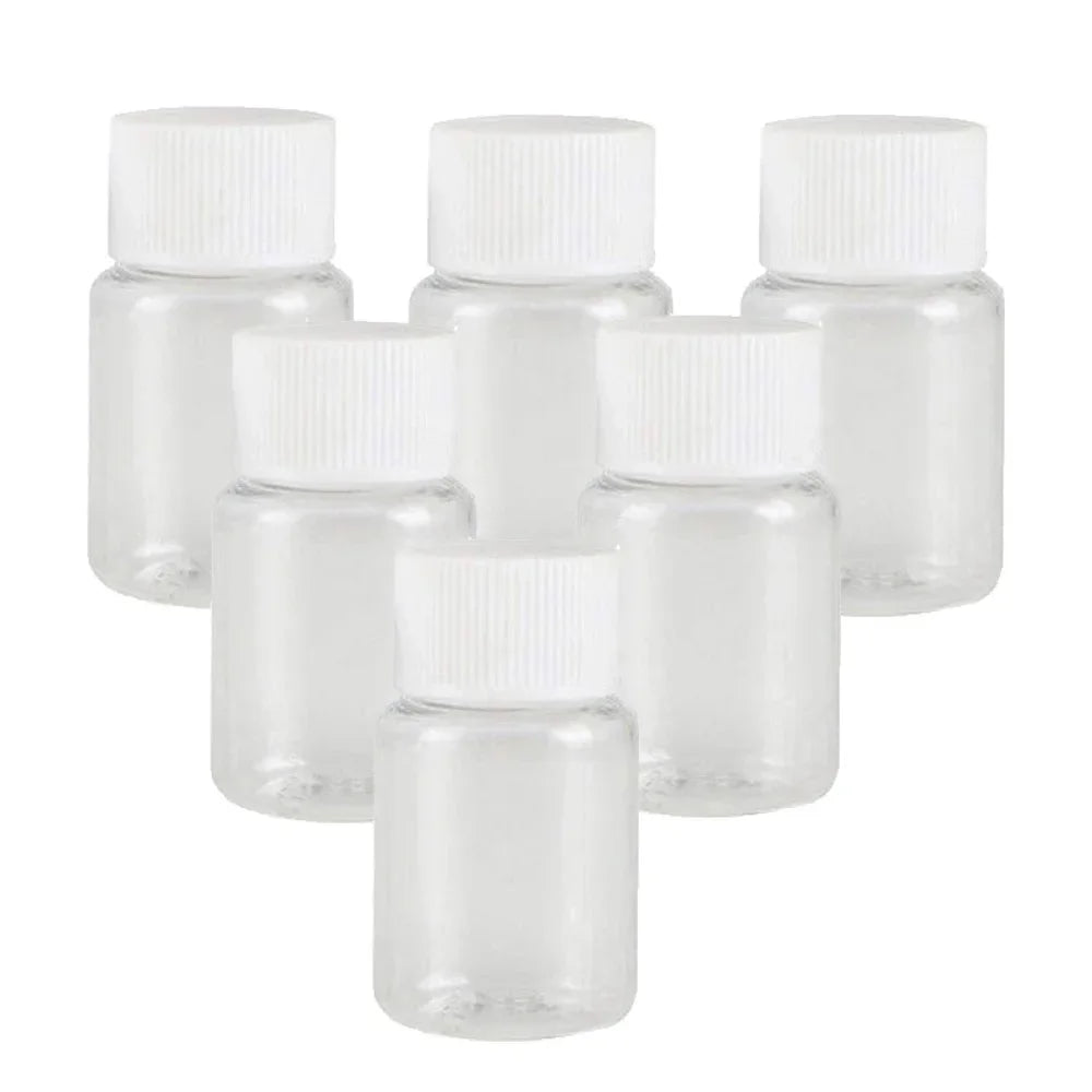 10PCS Portable Refillable Plastic Bottles 30/50/100ml Clear Travel Containers with Screw Lid for Lotion, Cosmetics