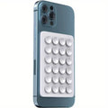 24 Silicone Suction Cups, Black Minimalist Sticker, Anti Slip Phone Case, Portable And Movable Phone Holder, Square Portable