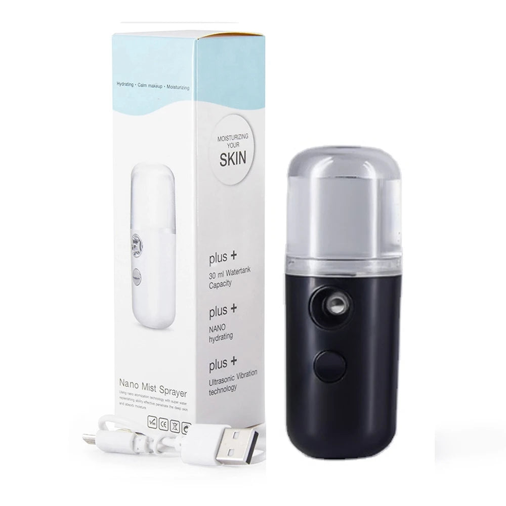 Nano Facial Mister Sprayer Portable Face Nano Mister for Eyelash USB Handy Skin Care Machine for Face Hydrating, Daily Makeup